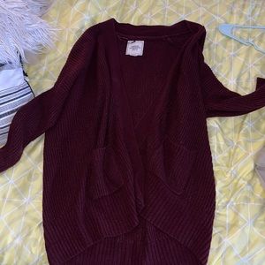 Maroon cardigan